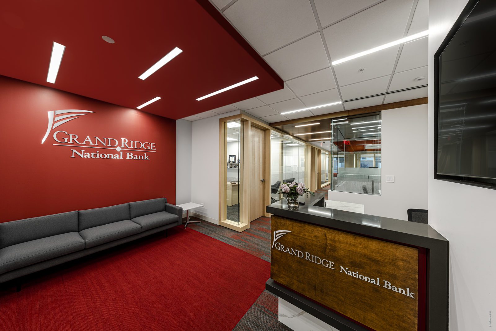 Grand Ridge National Bank interior Photogaphs
